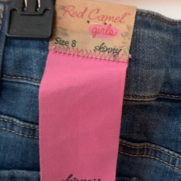 Jeans Red Camel skinny Capri denim pants Zaza Girls size 8 NWT - Picture 3 of 9